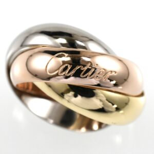 Cartier カルティエ トリニティリング ラージ LM 3連リング K18 スリーカラー SIZE:48 Au750 指輪