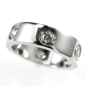 Cartier カルティエ ラブリング フルダイヤ K18WG ホワイトゴールド SIZE:51 Au750 指輪