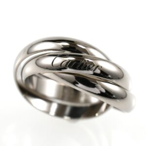 Cartier カルティエ トリニティリング MM クラシック K18WG ホワイトゴールド SIZE:51 Au750 3連リング 指輪