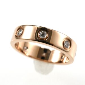 Cartier カルティエ ミニラブリング フルダイヤ K18PG ピンクゴールド SIZE:44 AU750 指輪