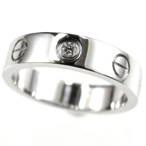 Cartier カルティエ ミニラブリング 1Pダイヤモンド K18WG ホワイトゴールド SIZE:45 AU750 指輪