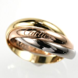 Cartier カルティエ トリニティリング SM 3連リング K18 スリーカラー SIZE:49 Au750 指輪