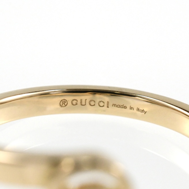 GUCCI グッチ GGリング K18YG イエローゴールド SIZE:8号 ダブルGロゴ Au750 指輪 - 画像 (10)