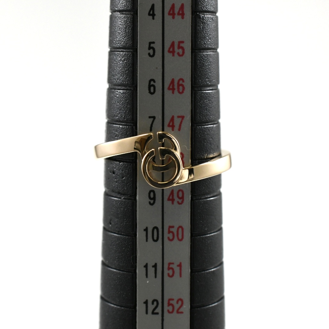 GUCCI グッチ GGリング K18YG イエローゴールド SIZE:8号 ダブルGロゴ Au750 指輪 - 画像 (12)