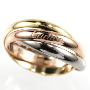 Cartier カルティエ トリニティリング SM K18 スリーカラー SIZE:55 Au750 3連リング 指輪
