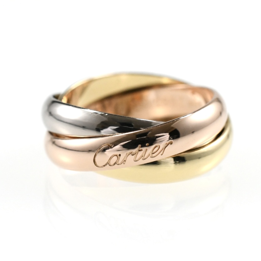 Cartier カルティエ トリニティリング MM K18 スリーカラー SIZE:51 Au750 3連リング 指輪 - 画像 (4)