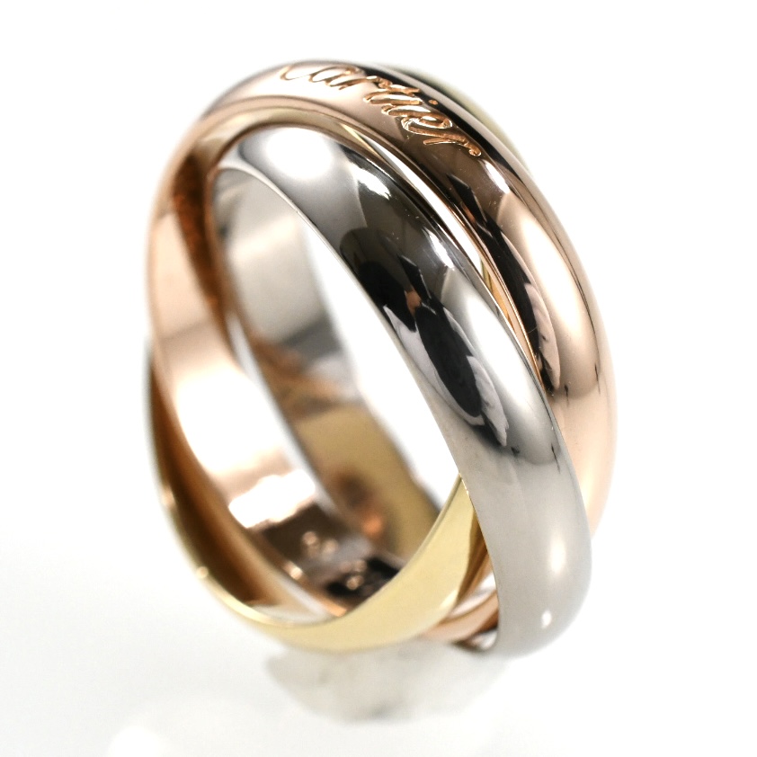 Cartier カルティエ トリニティリング MM K18 スリーカラー SIZE:51 Au750 3連リング 指輪 - 画像 (2)