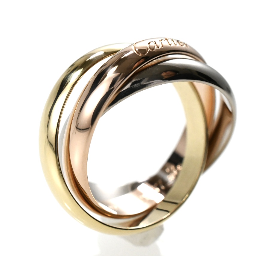 Cartier カルティエ トリニティリング MM K18 スリーカラー SIZE:51 Au750 3連リング 指輪 - 画像 (3)