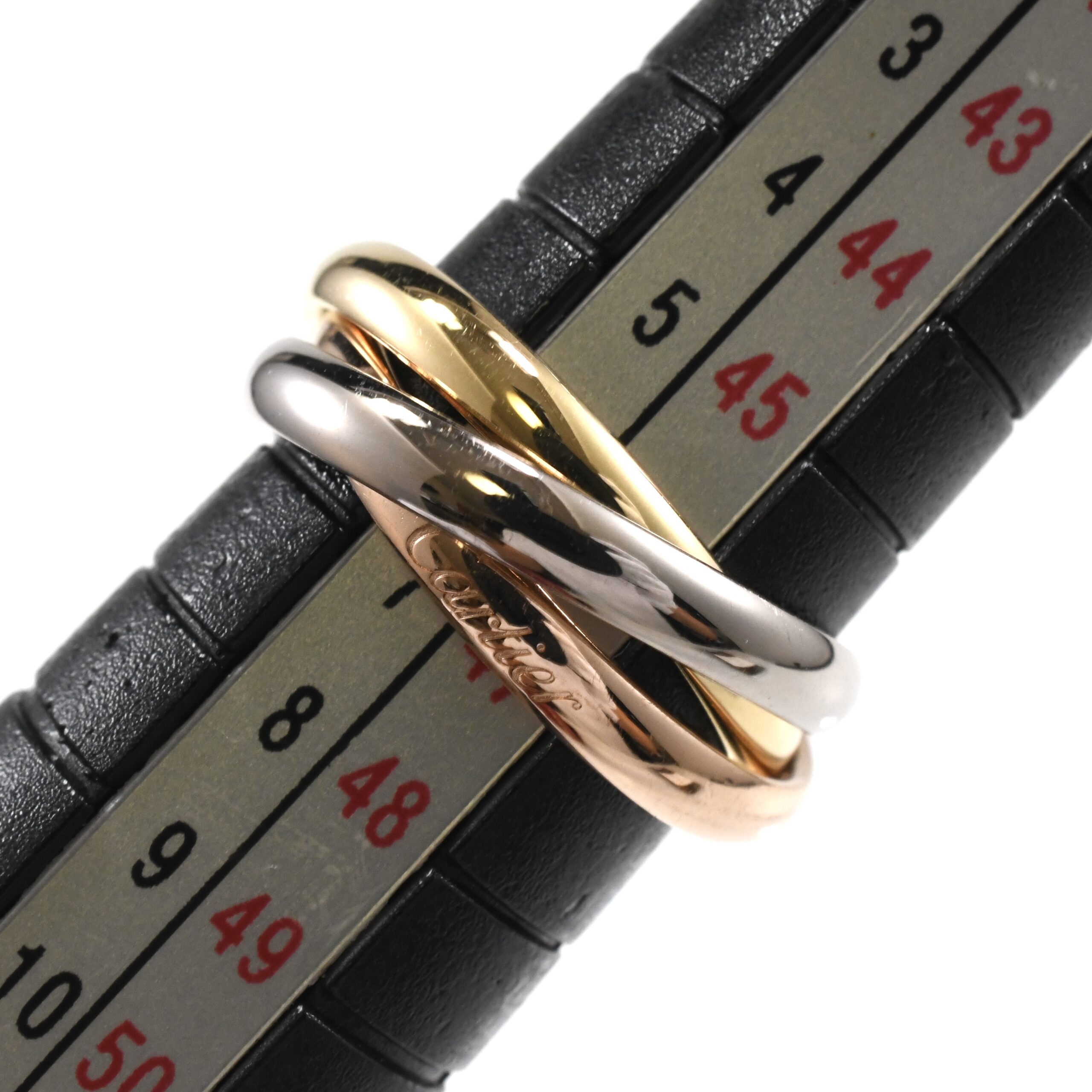 Cartier カルティエ トリニティリング 現行モデル SM 3連リング K18 スリーカラー SIZE:46 Au750 指輪 - 画像 (5)