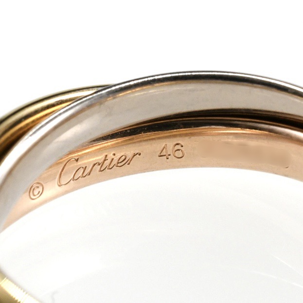 Cartier カルティエ トリニティリング 現行モデル SM 3連リング K18 スリーカラー SIZE:46 Au750 指輪 - 画像 (7)