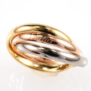 Cartier カルティエ トリニティリング 現行モデル SM 3連リング K18 スリーカラー SIZE:46 Au750 指輪