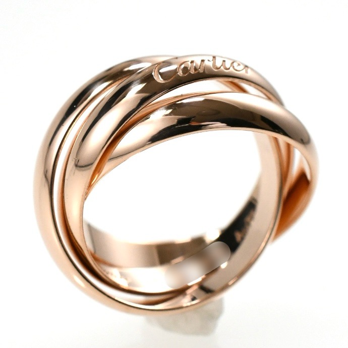 Cartier カルティエ トリニティリング MM オールピンクゴールド K18PG SIZE:48 Au750 3連リング 指輪 - 画像 (3)