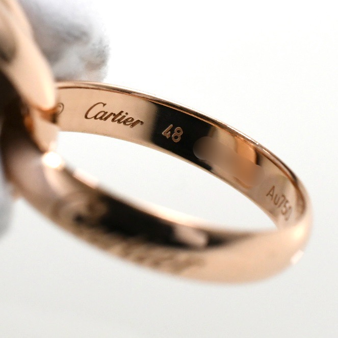 Cartier カルティエ トリニティリング MM オールピンクゴールド K18PG SIZE:48 Au750 3連リング 指輪 - 画像 (8)