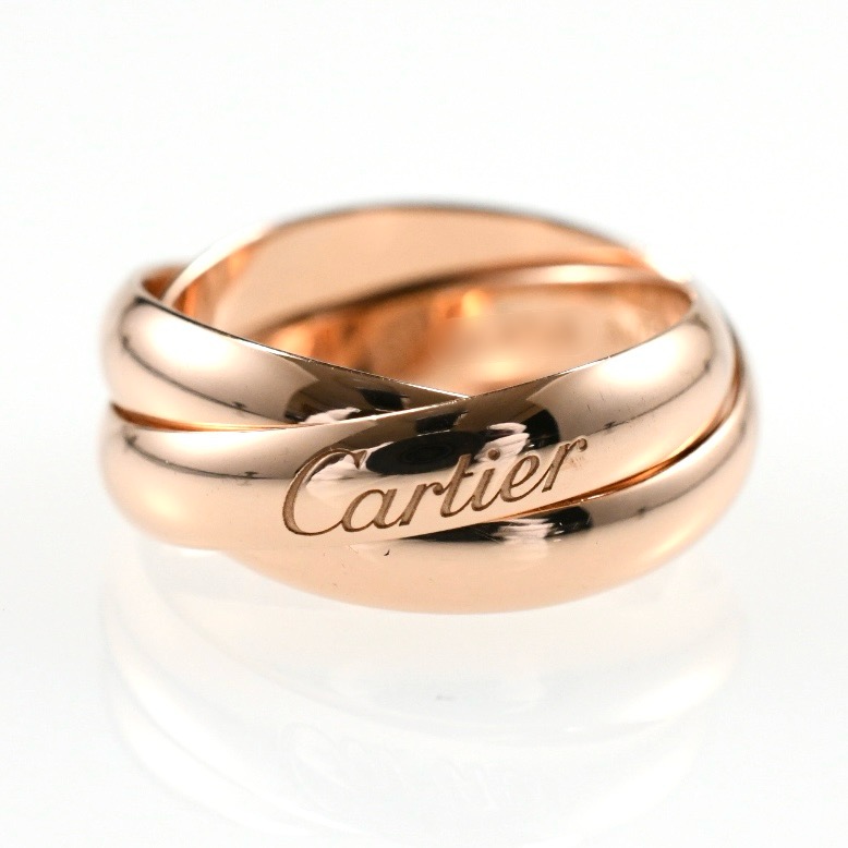 Cartier カルティエ トリニティリング MM オールピンクゴールド K18PG SIZE:48 Au750 3連リング 指輪 - 画像 (4)