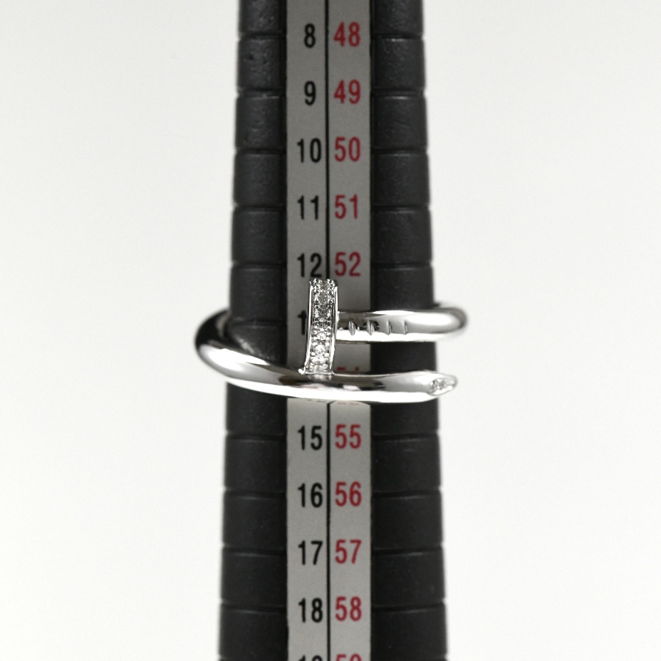 Cartier カルティエ ジュストアンクル リング MM クラシック ダイヤモンド K18WG ホワイトゴールド SIZE:53 Au750 指輪 - 画像 (12)