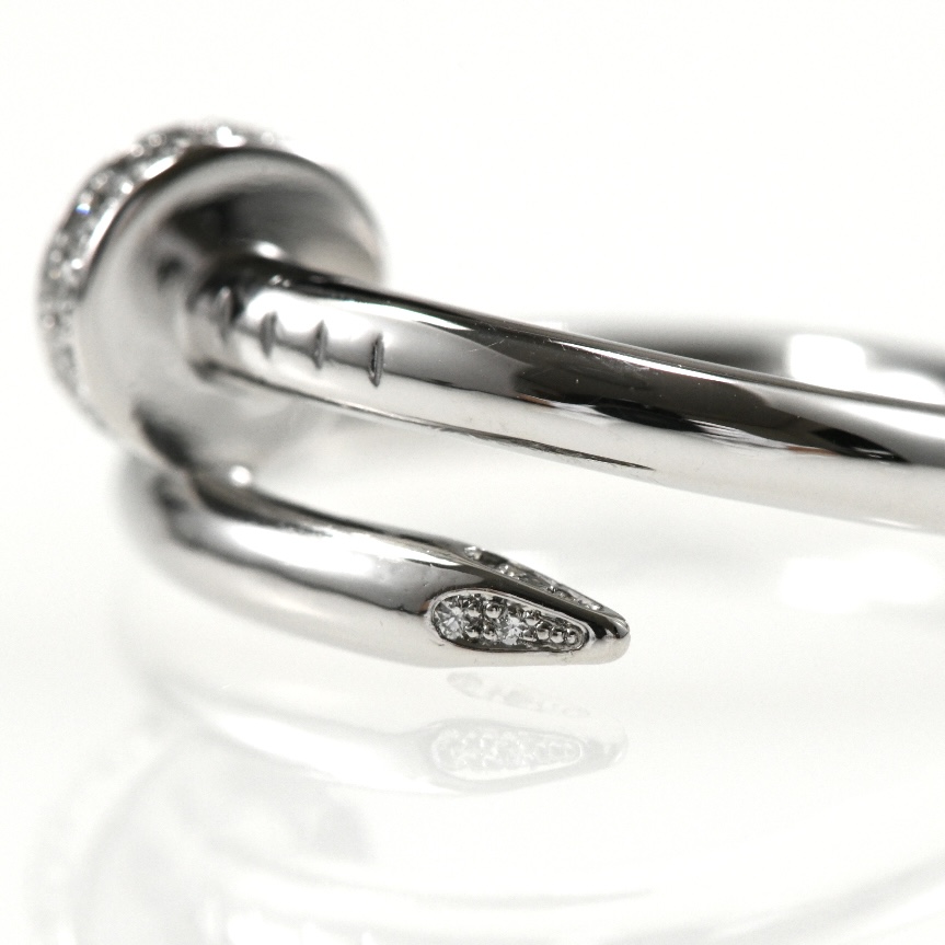 Cartier カルティエ ジュストアンクル リング MM クラシック ダイヤモンド K18WG ホワイトゴールド SIZE:53 Au750 指輪 - 画像 (9)