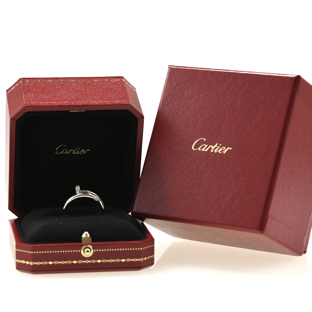 Cartier カルティエ ジュストアンクル リング MM クラシック ダイヤモンド K18WG ホワイトゴールド SIZE:53 Au750 指輪 - 画像 (13)
