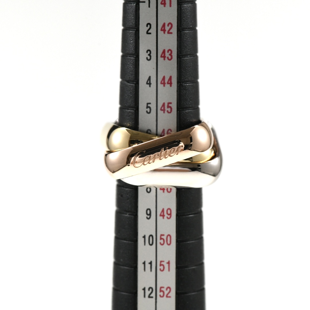 Cartier カルティエ トリニティ クッションリング LM スクエア K18 スリーカラー SIZE:48 Au750 3連リング 指輪 - 画像 (10)