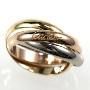 Cartier カルティエ トリニティリング MM K18 スリーカラー SIZE:55 Au750 3連リング 指輪