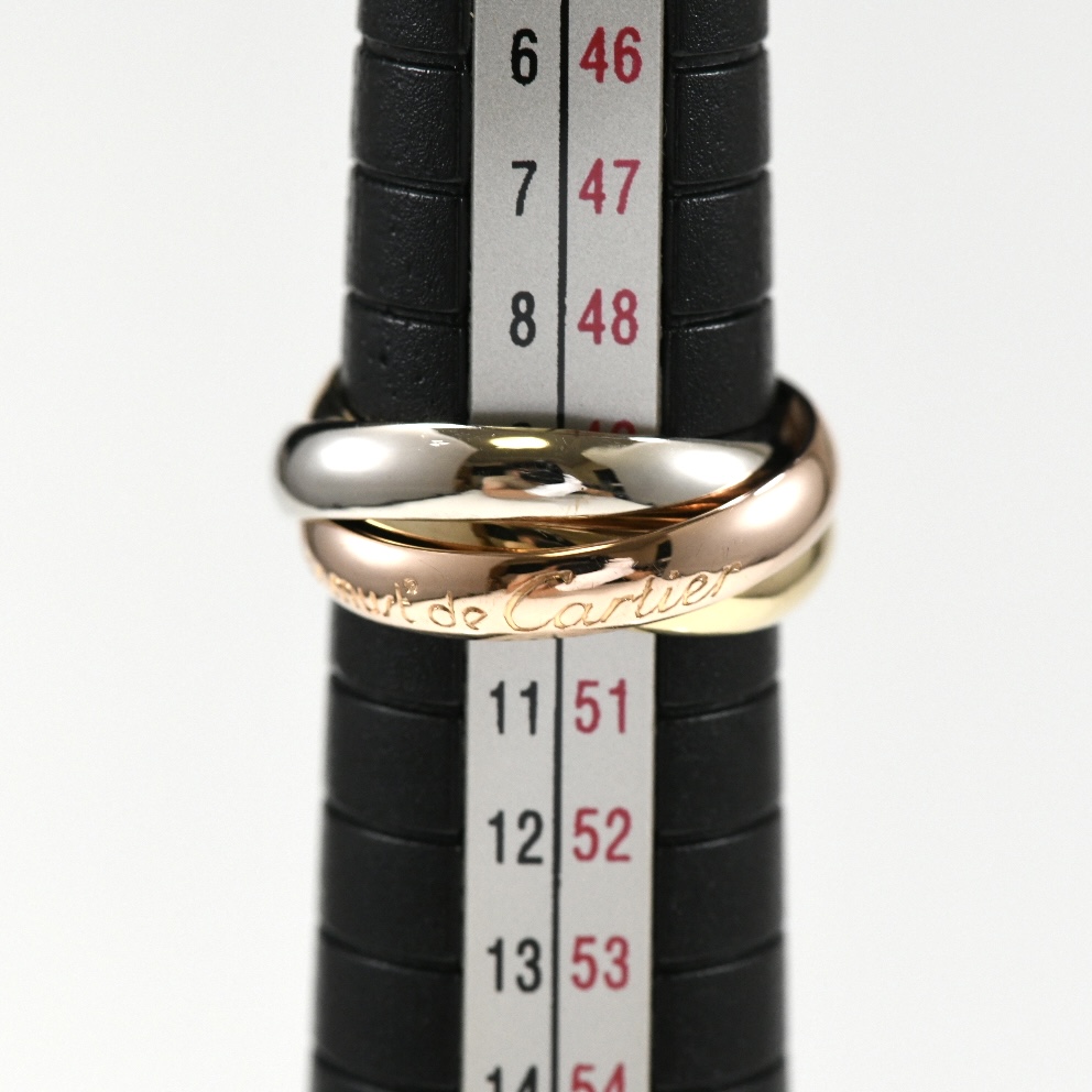 Cartier カルティエ トリニティリング 旧型 クラシック MM K18 スリーカラー SIZE:50 Au750 3連リング 指輪 - 画像 (9)