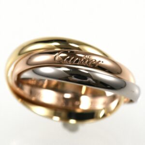 Cartier カルティエ トリニティリング SM K18 スリーカラー SIZE:52 Au750 3連リング 指輪