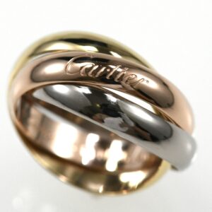Cartier カルティエ トリニティリング MM K18 スリーカラー SIZE:46 Au750 3連リング 指輪