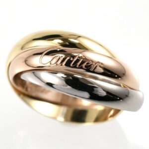 Cartier カルティエ トリニティリング SM 3連リング K18 スリーカラー SIZE:46 AU750 指輪