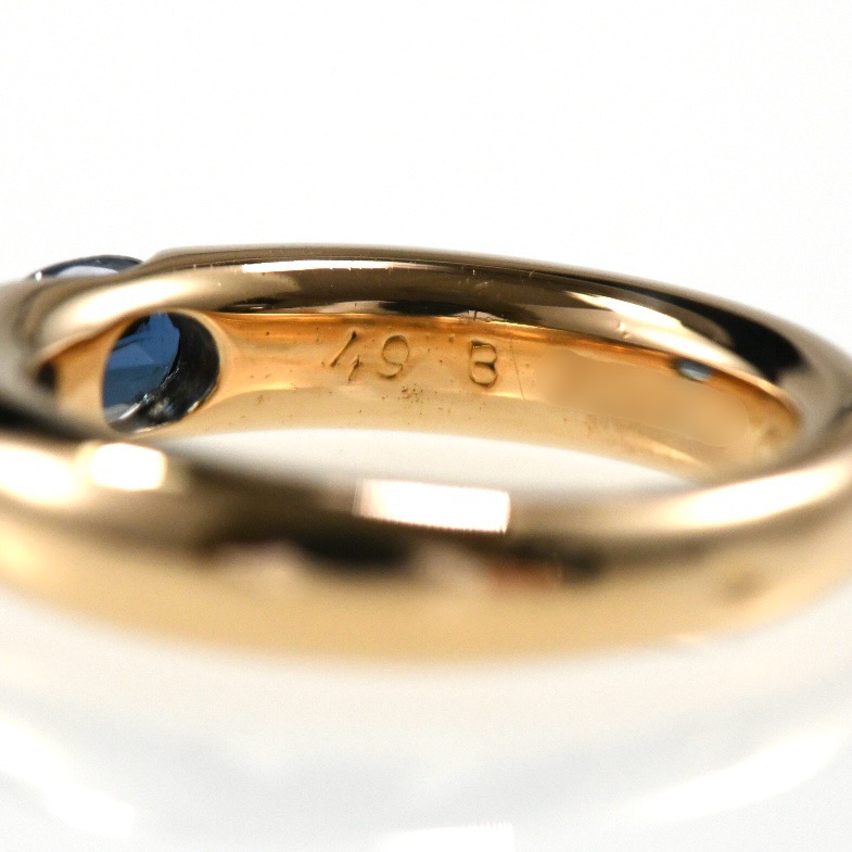 Cartier カルティエ エリプス リング サファイア K18YG イエローゴールド SIZE:49 Au750 指輪 - 画像 (9)