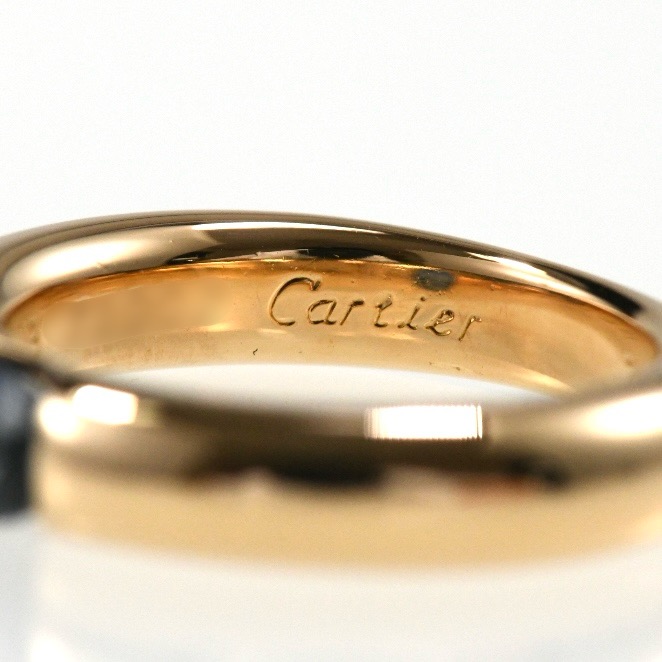 Cartier カルティエ エリプス リング サファイア K18YG イエローゴールド SIZE:49 Au750 指輪 - 画像 (10)